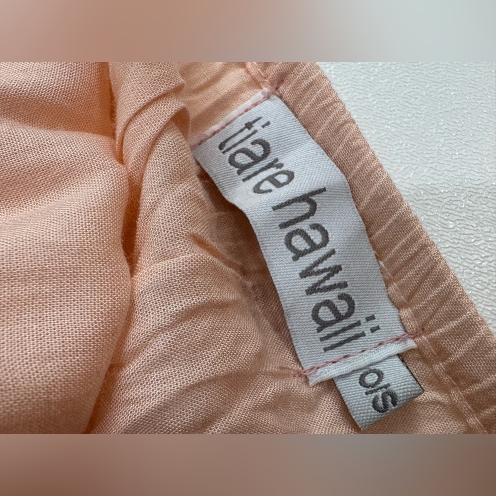 Tiare Hawaii Maxi Dress Button Front Dawn Ombre Pink Yellow Orange Tired Rayon S - Picture 11 of 13